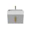 Castello Usa Amazon 24-inch Gray Vanity Set with White Top and Gold Handles CB-MC-24G-GLD-2056-WH - alternate 8